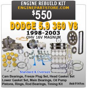 98-03 Chrysler Dodge 5.9 360 V8 MAGNUM ENGINE REBUILD KIT