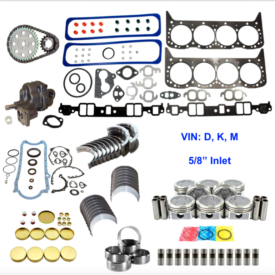 87-95 Chevy GM GMC 5.7 350 V8 engine rebuild kit VIN D/K/M