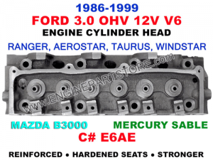 86-99 ford mercury 3.0L 8mm cylinder head E6AE