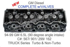 94-99 GM 6.5 diesel cylinder head w/valves