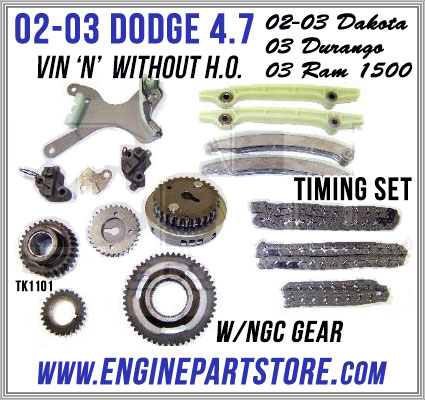 02-03 dodge 4.7 timing set dakota durango