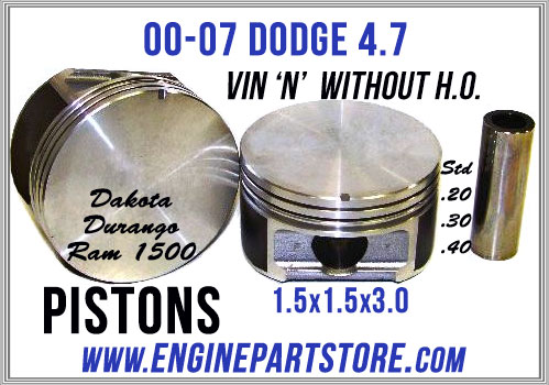00-07 dodge 4.7 pistons durango dakota