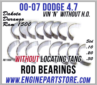04-07 dodge 4.7 rod bearings durango ram 1500