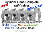 83-89 dodge 2.6 8V 4G54 engine cylinder head