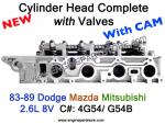 83-89 dodge chyrsler 2.6 8v 4g54/g54b cylinder head