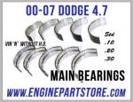 00-02 dodge 4.7 main bearings dakota durango