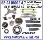 02-03 dodge 4.8 timing set