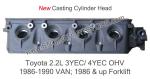 86-90 toyota 2.2L 3YEC/4YEC van/forklift cylinder head