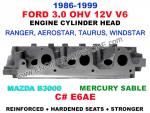 86-99 ford mercury mazda 3.0 ohv e6ae cylinder head