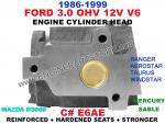 86-99 ford mercury mazda 3.0 e6ae ohv engine cylinder head