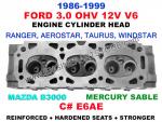 86-99 ford mercury mazda 3.0 ohv e6ae engine cylinder head
