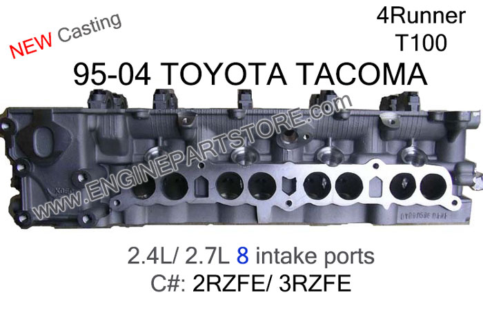 85-94 toyota 2.4/2.7 2rzfe/3rzfe cylinder head 8 intake