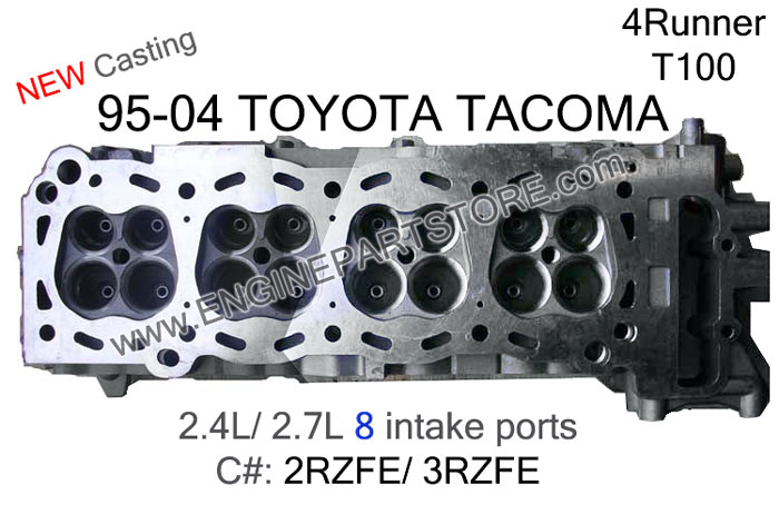 85-94 toyota 2.4/2.7 2rzfe/3rzfe cylinder head 8 intake