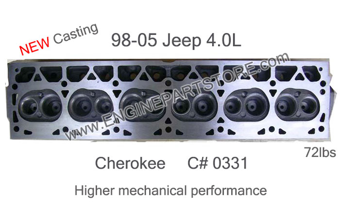 98-05 Jeep Cherokee 4.0 cylinder head 0331