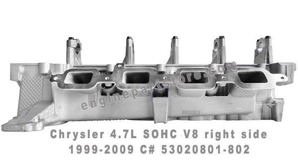 99-09 Chrysler Dodge 4.7 RIGHT cylinder head 801/802