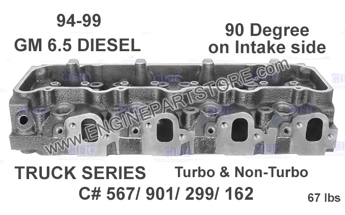 94-99 gm gmc 6.5 90 degree cyl head